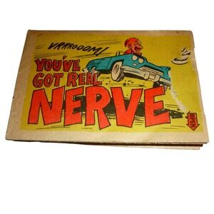 Vintage Topps TCG You've Got Real Nerve Card 10 Fold Out Poster Nauseous Wild